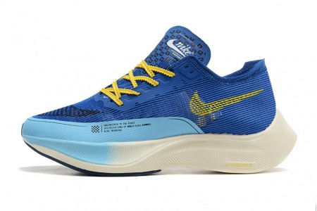 Cheap Mens ZoomX VaporFly NEXT Blue Yellow Sneakers 