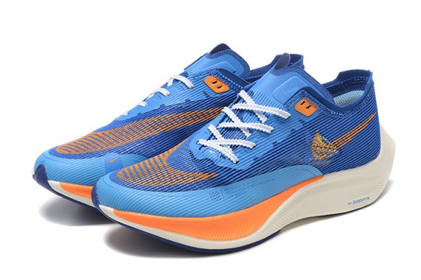 Cheap Womens/Mens ZoomX VaporFly NEXT Blue Orange Sneakers 