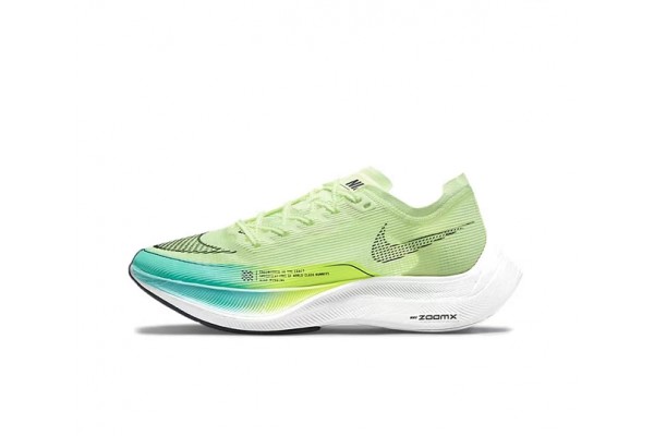 Cheap Womens/Mens ZoomX VaporFly NEXT Green and Blue Sneakers 