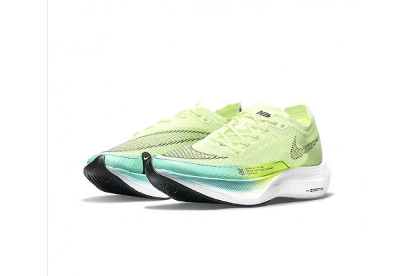 Cheap Womens/Mens ZoomX VaporFly NEXT Green and Blue Sneakers 