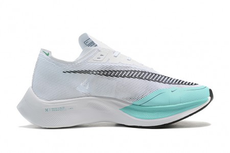 Cheap Womens/Mens ZoomX VaporFly NEXT White Blue Sneakers 