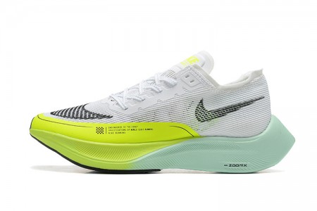 Cheap Womens/Mens ZoomX VaporFly NEXT White Yellow Sneakers 