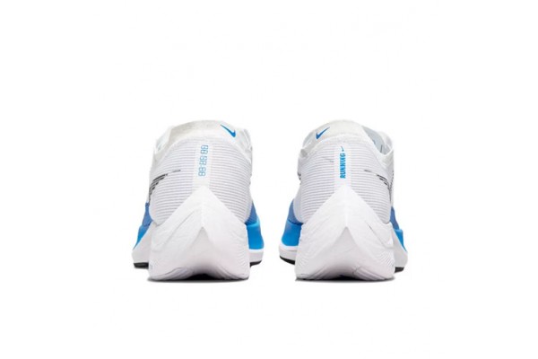 Cheap Womens/Mens ZoomX VaporFly NEXT White and Blue Sneakers 