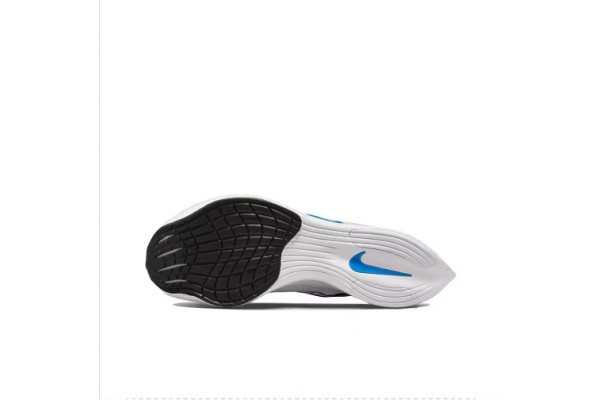 Cheap Womens/Mens ZoomX VaporFly NEXT White and Blue Sneakers 