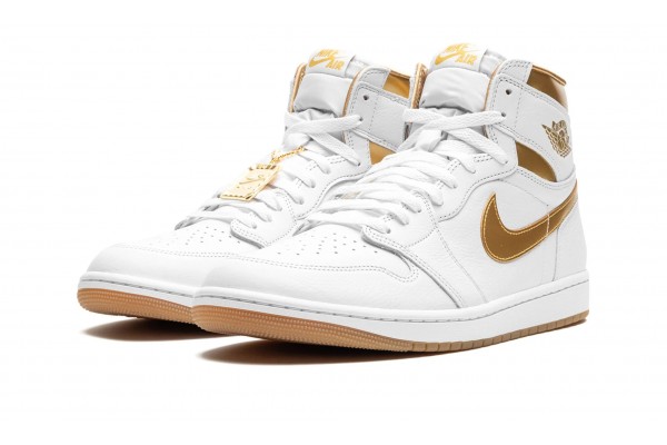 Nike Air Jordan 1 High Womens Metallic Gold FD2596-107 Shoes