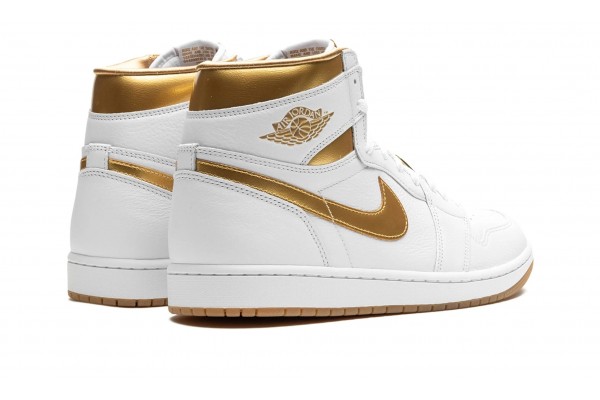 Nike Air Jordan 1 High Womens Metallic Gold FD2596-107 Shoes