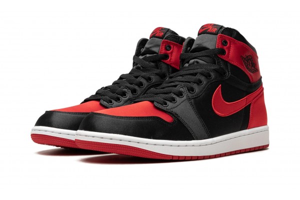 Nike Air Jordan 1 High Womens Satin Bred FD4810-061 Shoes